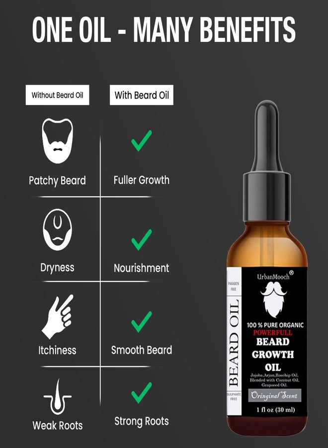 UrbanMooch Beard Growth Oil 30 ml for Faster Beard Growth & Thicker Looking Beard | Natural Actives Only | No Harmful Chemicals - Image 4